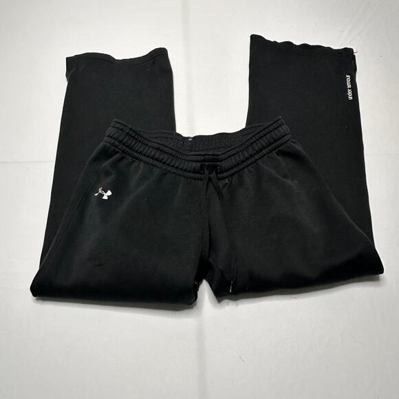 Under Armour Size Medium Light Weight Flared Black Sweats - Picture 1 of 6